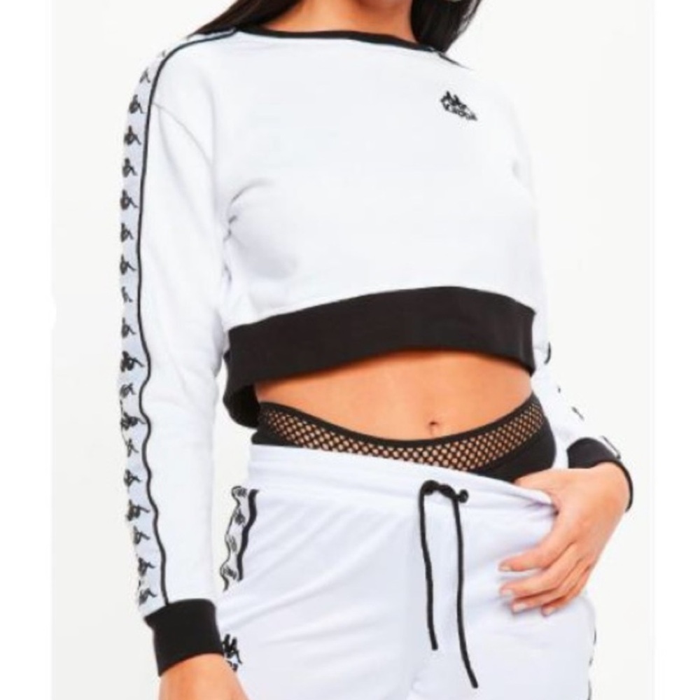 Kappa Women's White and Black Sweater